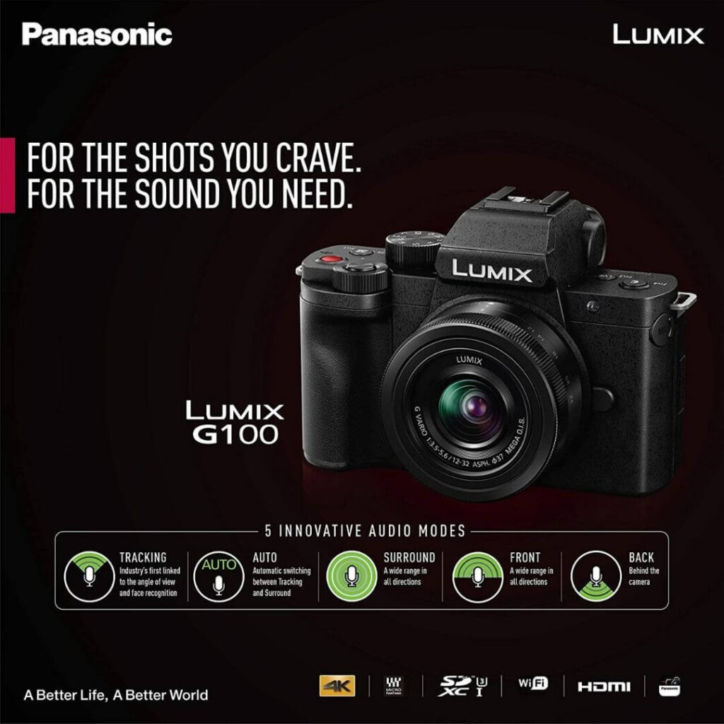 Panasonic Lumix G100 4K Mirrorless Vlogging Camera Specifications